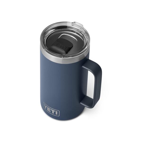 YETI Rambler 24オンス マグカップ マグスライダー蓋付き 真空断熱 ステンレス製、ネイ...