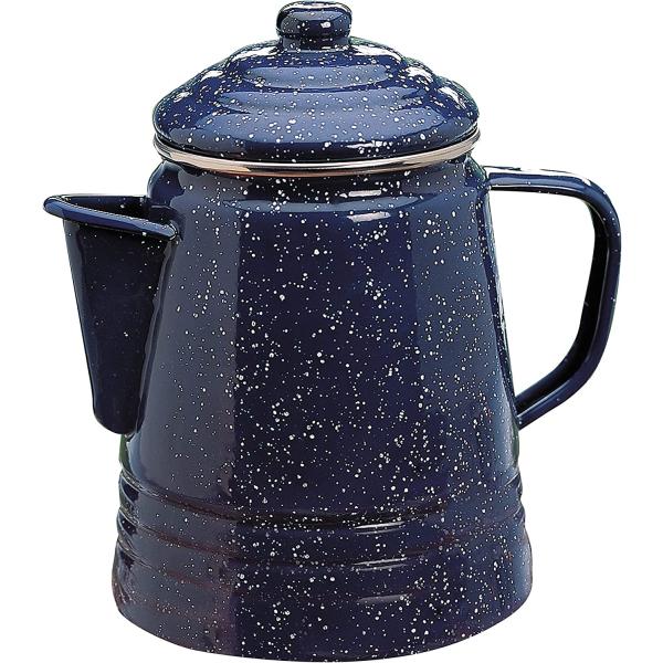 Coleman 9-Cup Coffee Enamelware Percolator (Blue)