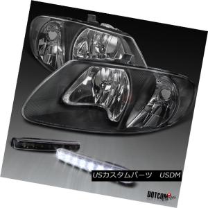 ヘッドライト 2011-2014クライスラー300交換用ハロゲンLED DRLブラック