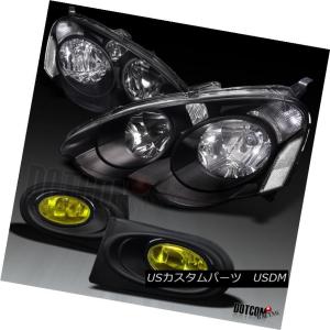 ヘッドライト 02-04 Acura RSX DC5 JDM交換用ブラッククリアヘッド