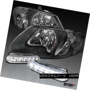 ヘッドライト 2011-2014クライスラー300交換用ハロゲンLED DRLブラック