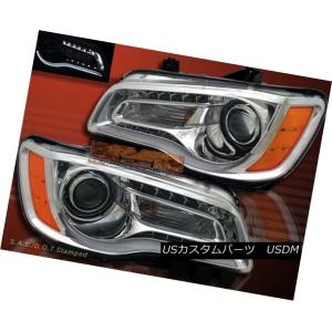 ヘッドライト 2011-2014クライスラー300交換用ハロゲンLED DRLブラック