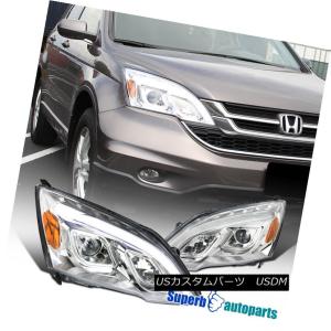 ヘッドライト 07-11ホンダCR-V CRV光沢ブラックプロジェクターヘッド