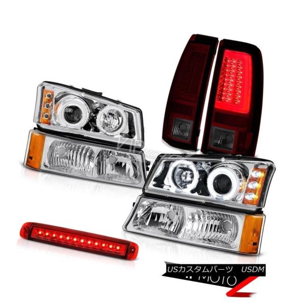 ヘッドライト 03-06 Silverado 2500Hdテールライトレッドハイストップランプバンパ...