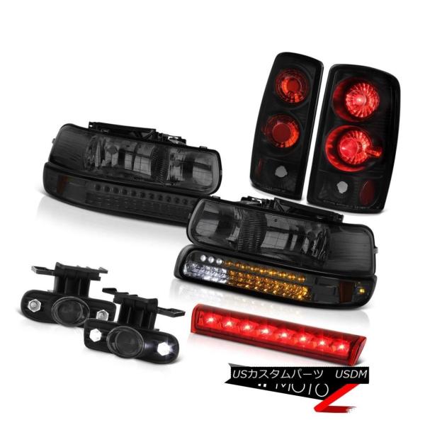 ヘッドライト 2000-2006タホLTロッソレッド第3ブレーキライトスモークフォグライトテールヘッ...