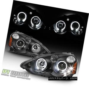 ヘッドライト 02-04 Acura RSX DC5 JDM交換用ブラッククリアヘッド
