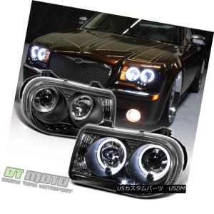 ヘッドライト 2011-2014クライスラー300交換用ハロゲンLED DRLブラック