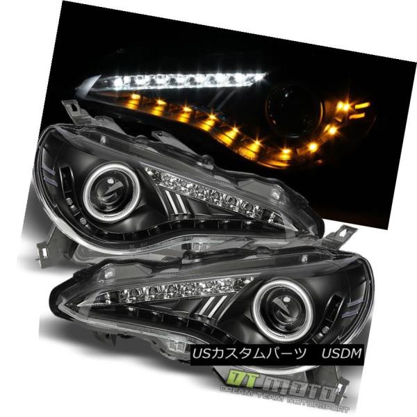 ヘッドライト ブラック2012-2016シオンFRS BRZ 86 LED DRLプロジェクターヘッ...