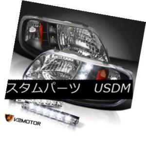 ヘッドライト 97-03フォードF150ブラックR8 SMD 1Pcデザインヘッドライト+ 6-LE...