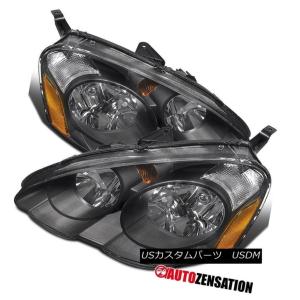 ヘッドライト 02-04 Acura RSX DC5 JDM交換用ブラッククリアヘッド