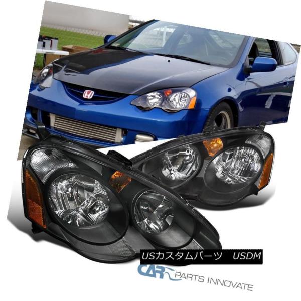 ヘッドライト 02-04 Acura RSX DC5 JDM交換用ブラッククリアヘッドライトドライビ...
