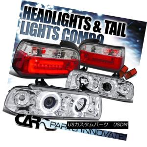 テールライト 92-99 BMW E36 3シリーズ2Dr用レッド/クリア*トロンLED