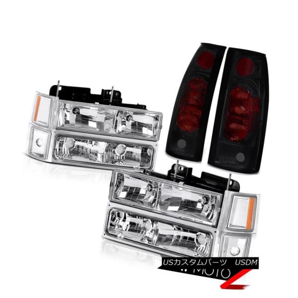 テールライト タホ94-99クリアヘッドライト信号バンパーパーキングシニスターブラックリアテールラン...
