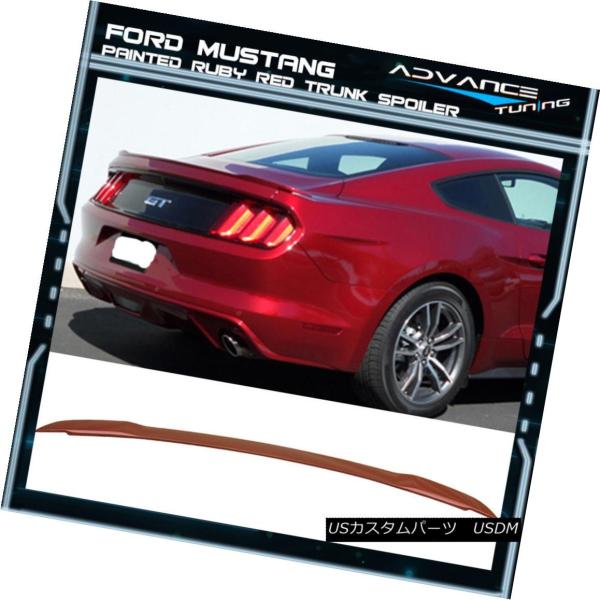 エアロパーツ 15-18フォードマスタングGTスタイルのトランクスポイラーOEM塗装カラールビーレッ...