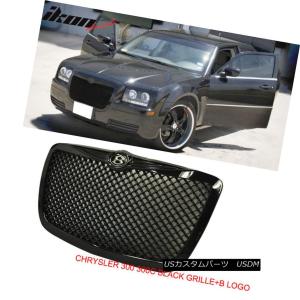 グリル Fits 04-10クライスラー300 300Cブラックメッシュダイヤモンド
