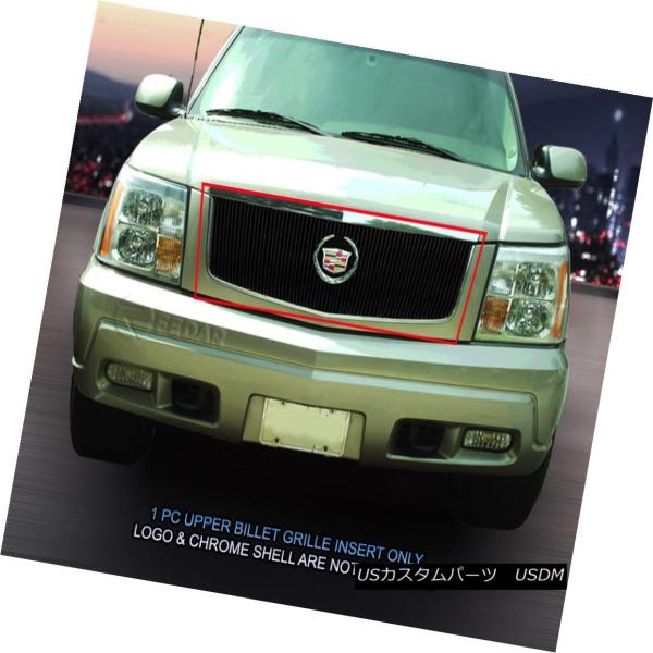 USグリル 02-06 Cadillac Escalade縦型黒ビレットグリルグリルインサートフェル...