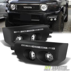 FJクルーザーシルバー デュアルラウンドフォグライトアセンブリ未使用品 Amazon.co.jp: LED フォグランプアセンブリトヨタ FJ クルーザー用デイ