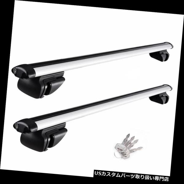 USキャリア 55 "アルミニウム車の屋根の上の十字棒普遍的な荷物のキャリアラックのw /ロックキー...