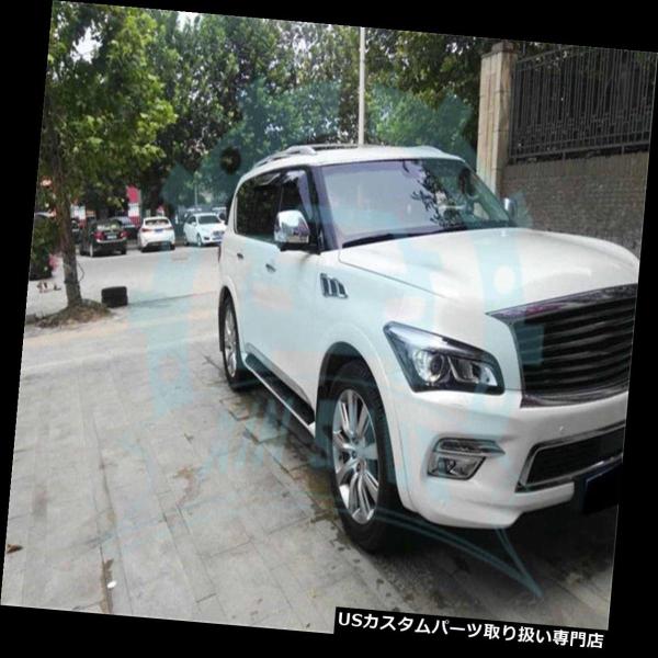 USキャリア インフィニティQX56 QX80 2011-2018手荷物荷物ルーフラックレールクロス...
