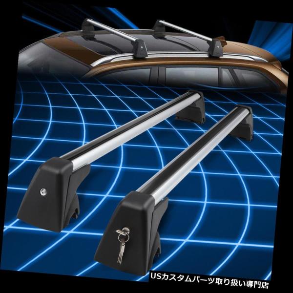 USキャリア 09-15 BMW X1 OEアルミルーフトップレールクロスバーカーゴキャリアw /ロ...