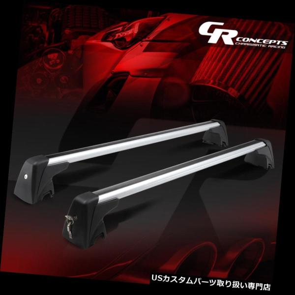 USキャリア OEスタイルアルミルーフレールクロスバーカーゴキャリアW / LOCK + KEY 0...