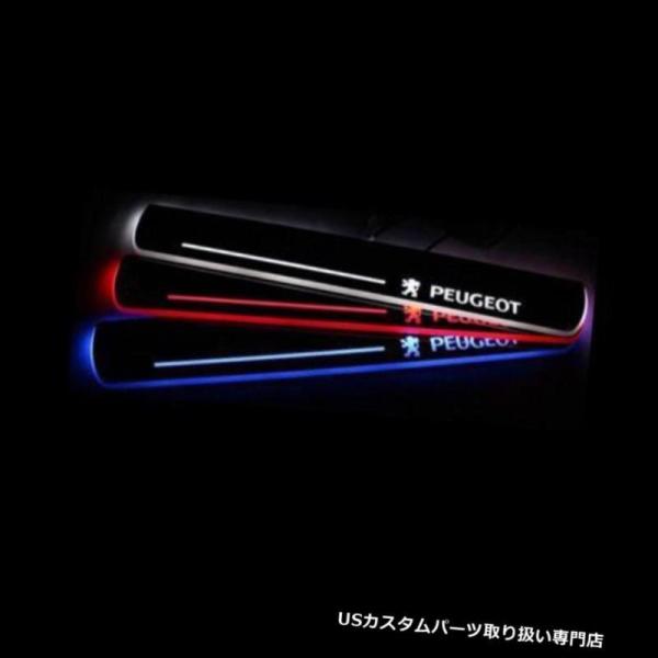 US LEDステップライト  ルノーMeganeのための2 PCS LED車のスカッフプレートドアシ...