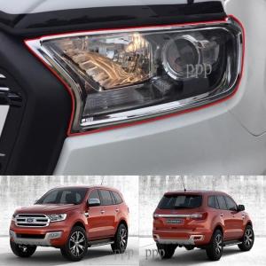 USクロームカバー、メッキカバー FORD EVEREST 4DOOR 3.2 SUV 2015 16 4X2 4X4用ヘッドライトランプカバートリム｜usdm