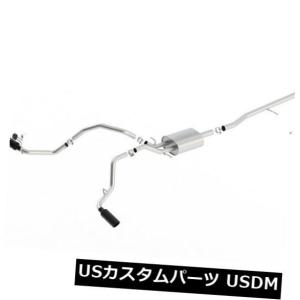 輸入マフラー ボルラアタックキャットバックエキゾーストブラックヒントフィット14-18シルバラードシエラ1500 5.3L V8 BORLA ATA