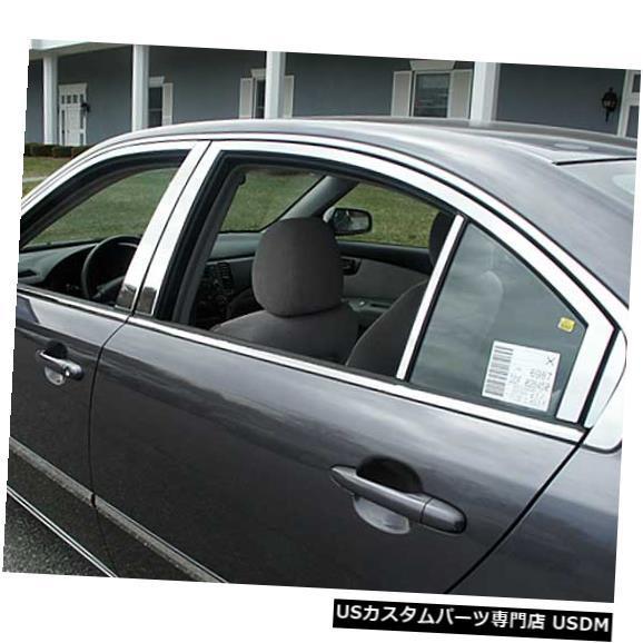 Window Accent 06-10 KIA OPTIMA 4dr QAAステンレス12pcsウィ...