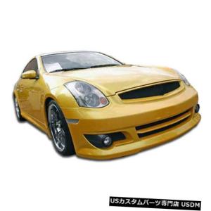 Front Body Kit Bumper 03-07インフィニティGクーペ2DR K-1デュラフレックスフロントボディキットバンパーに適合!!! 1