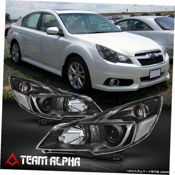 ヘッドライト 2010-2014アウトバック/レガシーフェイスリフトに適合[ブラック/クリアコーナー...