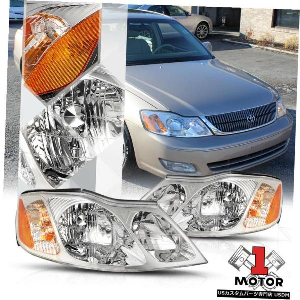 ヘッドライト 00-04トヨタアバロン用クロームハウジングヘッドライトアンバーターンシグナルリフレク...