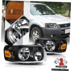 ヘッドライト 2001-2004フォードエスケープに適合[クローム/クリア