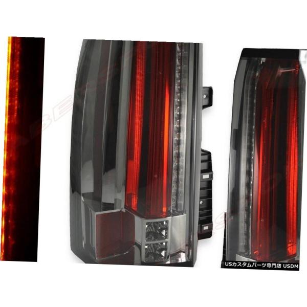Tail light 2015-2019ユーコン/ XL /デナリ用ペアエスカレードスタイルスモーク...