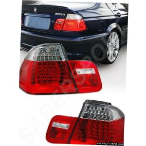 Tail light 2000-2003 BMW E46 3シリーズ2drクーペ用レッドクリアLED