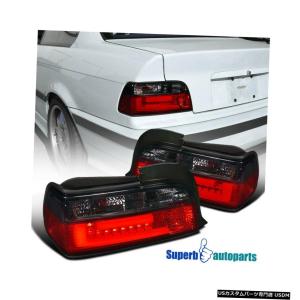テールライト 92-99 BMW E36 3シリーズ2Dr用レッド/クリア*トロンLED