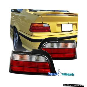 テールライト 92-99 BMW E36 3シリーズ4Dr用レッド/クリア*トロンLED