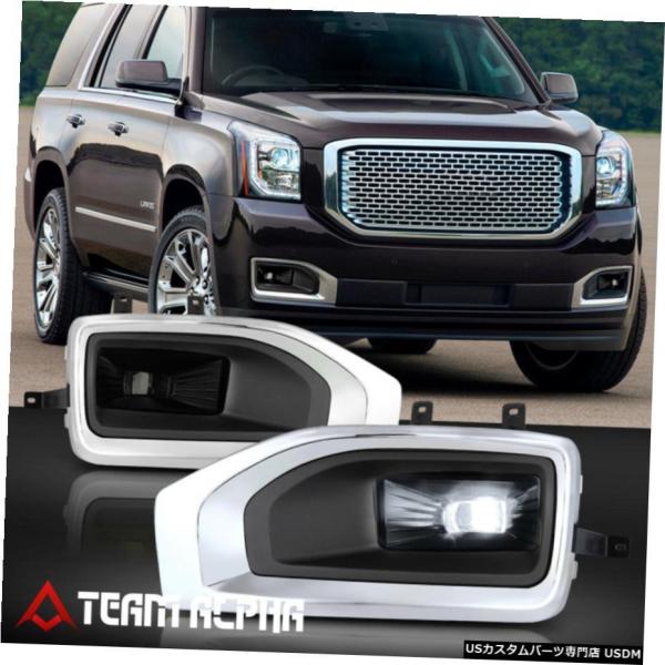 フィット2015-2018 GMCユーコン煙{6000K LED}フォグライトW /スイッチ+ワイヤ...