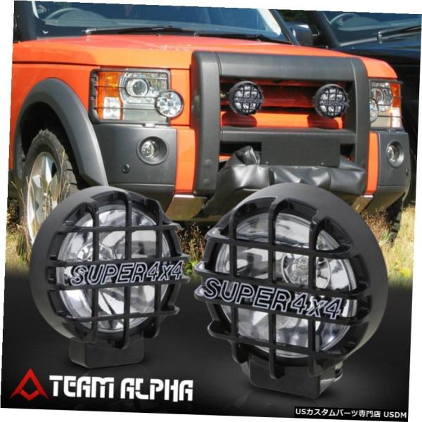 6" ラウンドクリアユニバーサルフォグランプ/ブラック4x4のオフロード保護ガード+スイッチのw 6...