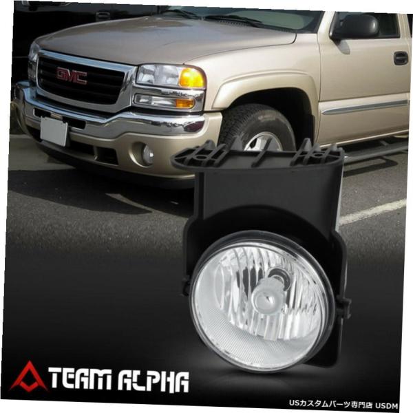 はめあい2003-2004 GMCシエラ[LHドライバーサイド]クリアOEの交換バンパーフォグランプ...