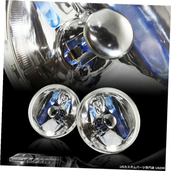 4" ラウンドクロームリフレクタークリアレンズフォグランプランプ+スイッチ+リレー+球根 4" Ro...