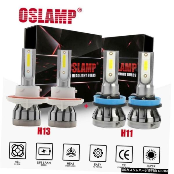 コンボH13 LEDヘッドライトHI-LOビーム+ H11フォグランプ3000W 450000LM ...