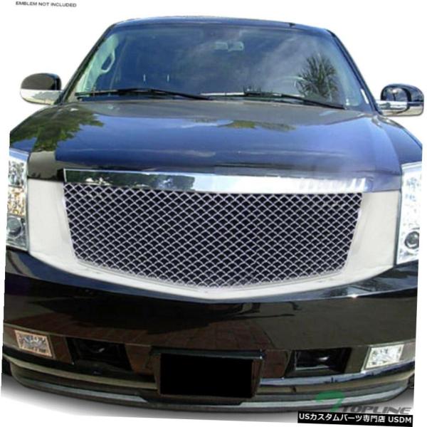 グリル トップライン2007-2014キャデラックエスカレード/ EXTメッシュフロントフードバンパ...