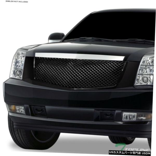 グリル 2007-2014キャデラックエスカレード/ EXTメッシュフロントフードバンパーグリル -...