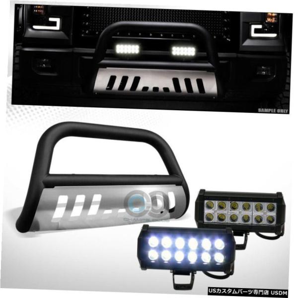 グリル Fits 8月14日フォードE150 / E250 / E350マットBLK /スキッドブル...