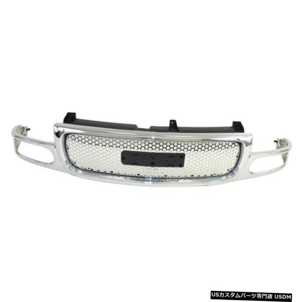 グリル 01-06ユーコンデナリXL 1500用クロームラウンドフロントグリルアセンブリの交換 Ch...