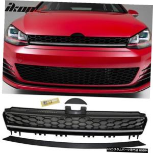 グリル Fits 17-19 VWゴルフMK7 /レッドトリムワット7.5 GTIスタイル