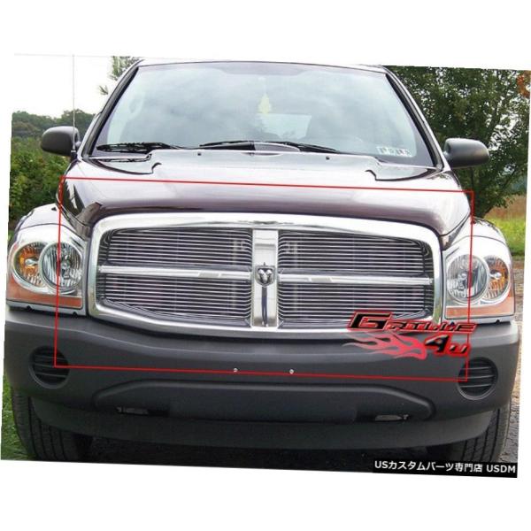 グリル Fits 2004-2006ダッジデュランゴビレットメインアッパーグリルインサート Fits...