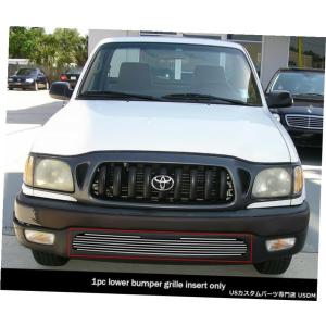 グリル Fits 2001-2004トヨタタコマ2WDバンパーアルミブラック