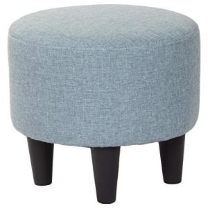 アーバン通商 便利 スツール 丸型 ラウンド タイプ ブルー 足置き オットマン 脚付き リビング 玄関 寝室 38×38